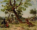 Washington Paintings - A Raiding Party by Georges Washington